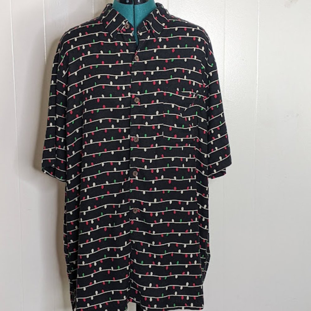 Boca Classics Washable Silk Mens Shirt. Size 2XL.